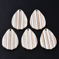 Stripe Resin & Wood Pendants