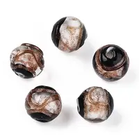 Handmade Gold Sand Lampwork Beads