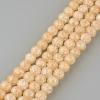 Synthetic Crackle Quartz Beads Strands