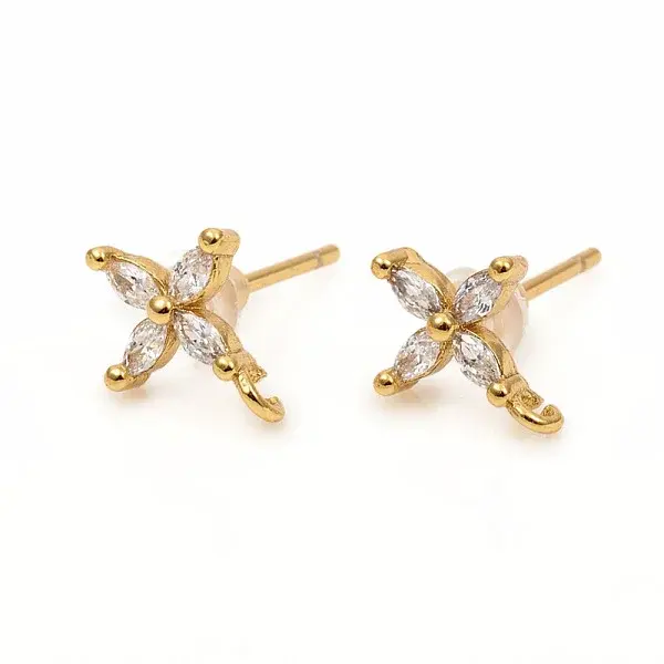 Brass Stud Earring Findings