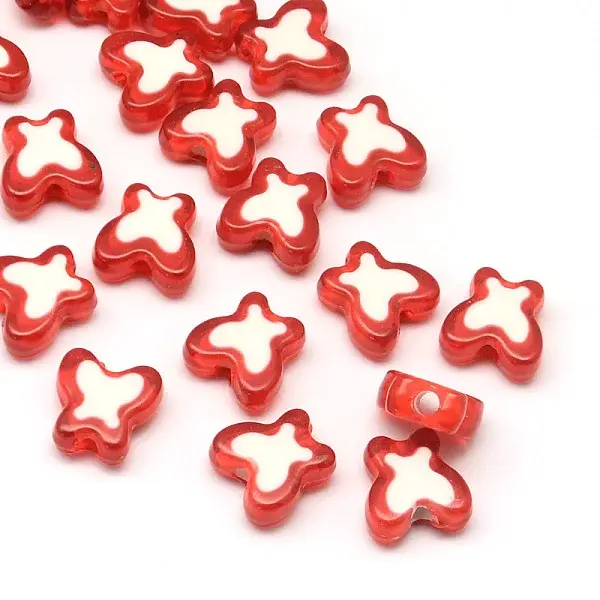 Transparent Butterfly Acrylic Beads