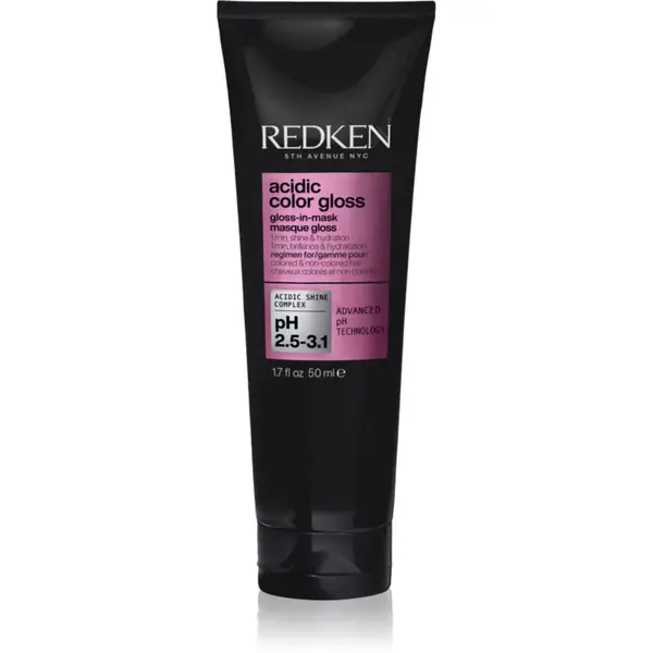 Redken Acidic Color Gloss Gloss-in-Mask vyživujúca a hydratačná maska na vlasy na lesk a hebkosť vlasov 50 ml