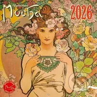 NOTIQUE nástěnný poznámkový kalendář Alfons Mucha 2026