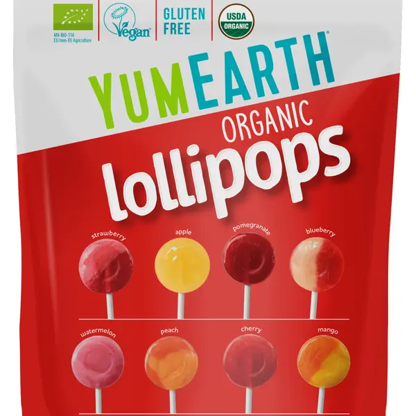 YUMEARTH BIO Ovocná lízátka Mix 8 příchutí 40 ks