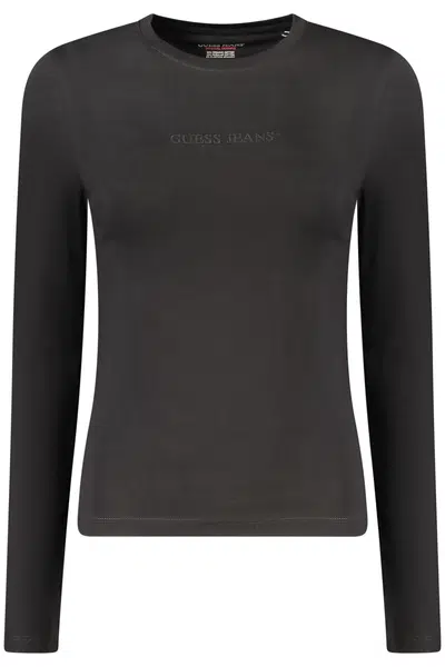 GUESS JEANS LONG SLEEVE T-SHIRT WOMEN BLACK