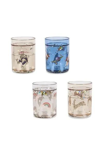 Sada pohárov Konges Sløjd 4 PACK GLITTER CUPS 180 ml 4-pak