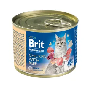 Brit Premium Cat by Nature konzerva Chicken & Beef 200 g | P58057
