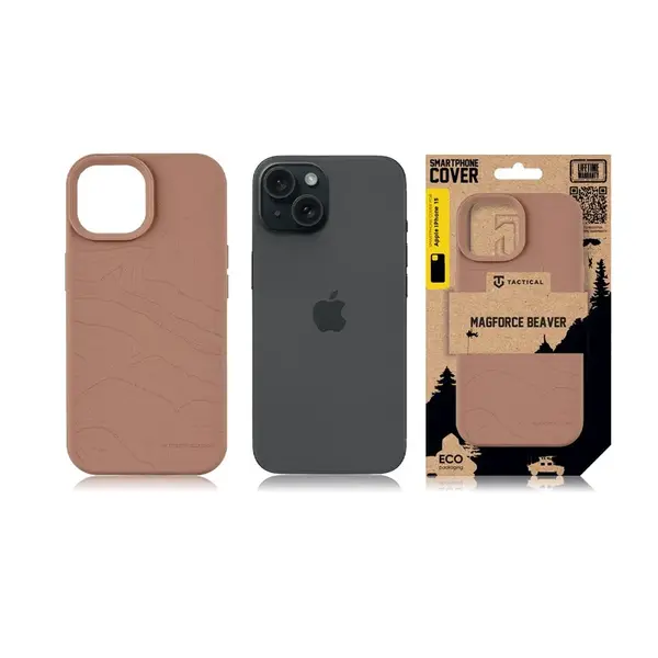 Zadní kryt Tactical MagForce Beaver pro Apple iPhone 15, mocha mousse