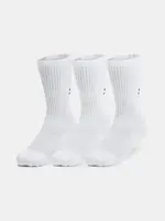 Unisexové ponožky Under Armour Unisex UA TC 3pk Crew-WHT - unisex