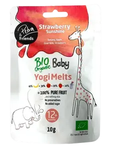 PETRA & FRIENDS BIO Ovocné smoothie kousky sušené mrazem s jahodami a kozím mlékem 10 g