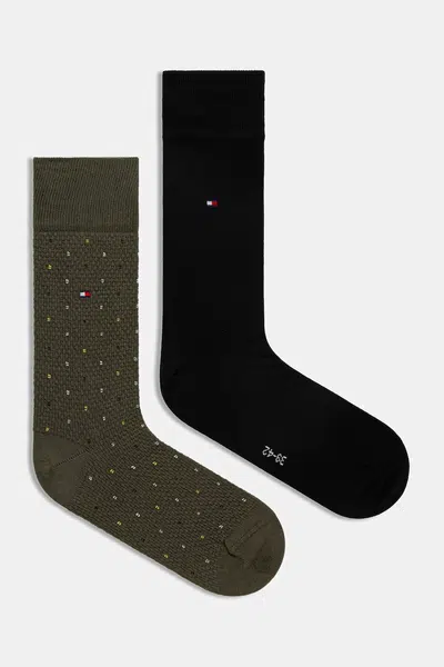 Ponožky Tommy Hilfiger 2-pack zelená barva, 701236311
