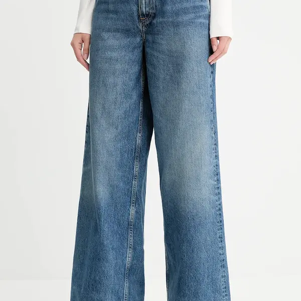Džíny Tommy Hilfiger dámské, tmavomodrá barva, WW0WW46731