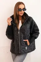 Kesi Włoski Dámská prošívaná bunda s krátkým střihem a stojáčkem černá