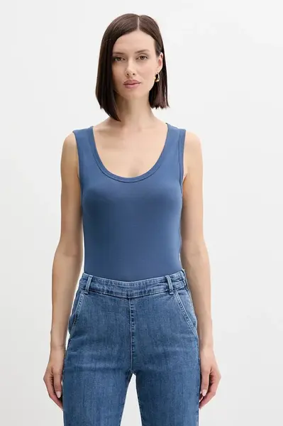 Bavlněný top United Colors of Benetton šedá barva, 3GA2DH010