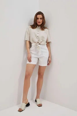 Marisse Women's Shorts L-Sh-4020 White