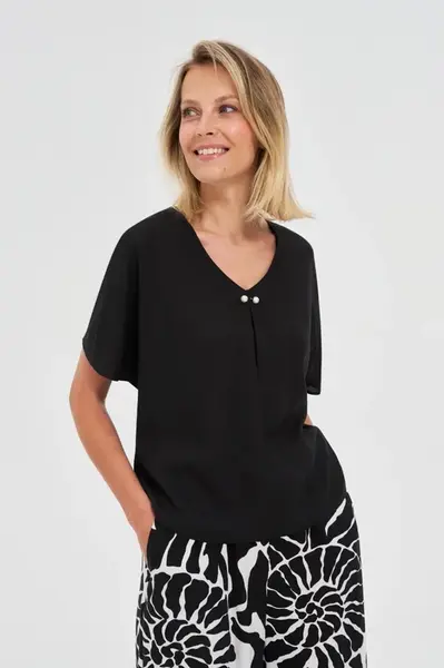 Marisse Black Viscose Shirt