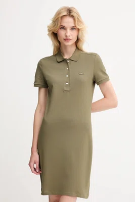 Šaty Lacoste zelená barva, mini