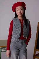 Dětská džínová vesta Mayoral šedá barva, 7319