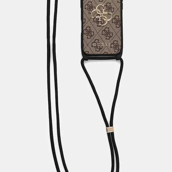 Obal na telefon Guess iPhone 16 Pro hnědá barva, GUHCP16LP4GMGCRW