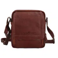 Pánská kožená crossbody taška hnědá - Greenwood Vaios