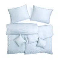 SCANquilt povlečení EXCLUSIVE TENCEL PLUS peříčka světle modrá 140 x 200/70 x 90 cm