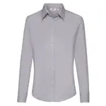 Grey lady-fit shirt Oxford Fruit Of The Loom
