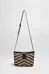 Marisse Black Straw Handbag