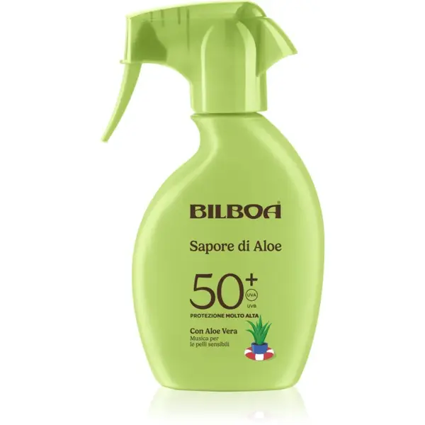 Bilboa Sapore di Aloe Trigger opalovací sprej s aloe vera SPF 50+ 250 ml