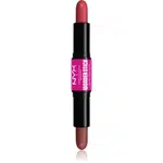 NYX Professional Makeup Wonder Stick Cream Blush oboustranná konturovací tyčinka odstín 03 Coral N Deep Peach 2x4 g