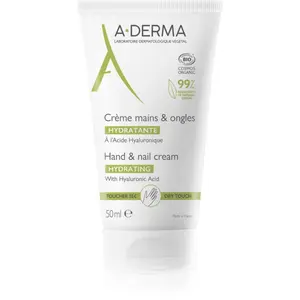 A-Derma Essentials Hand & Nail Cream hydratační krém na ruce a nehty s kyselinou hyaluronovou 50 ml