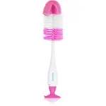 BabyOno Take Care Brush for Bottles and Teats kartáč na čištění 2 v 1 Pink 1 ks
