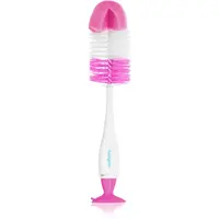BabyOno Take Care Brush for Bottles and Teats kartáč na čištění 2 v 1 Pink 1 ks