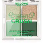 Revolution Relove Pocket Palette paletka očních stínů odstín Kiwi Crush 4x0.72 g