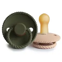 FRIGG Rope Size 2:6-18 months dudlík Croissant/Olive 2 ks