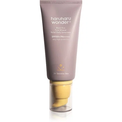 Haruharu Wonder Black Rice Pure Mineral Relief Daily Sunscreen zklidňující minerální ochranný krém SPF 50+ 50 ml