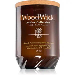 Woodwick Renew Ginger & Tumeric vonná svíčka s dřevěným knotem 368 g