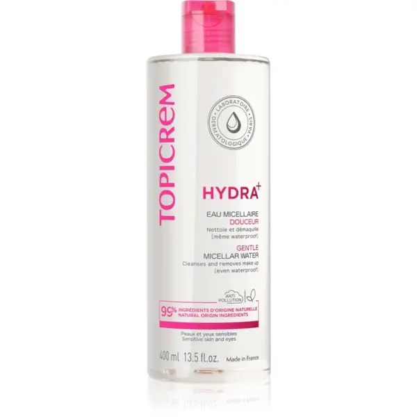 Topicrem UH FACE Gentle Micellar Water jemná čisticí micelární voda pro citlivou pleť a oči 400 ml