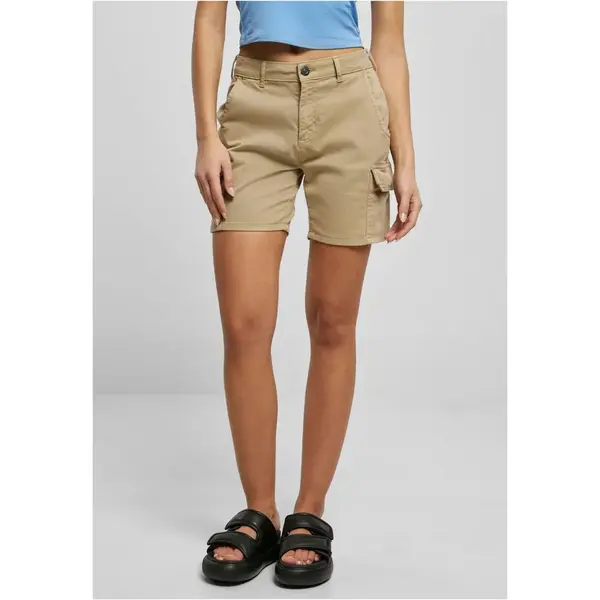 Women's High-Waisted Cargo Shorts Union Beige