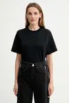 Bavlněné tričko AllSaints dámské, černá barva, W220JC