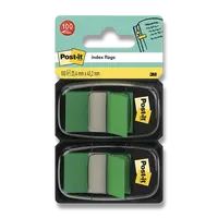 Samolepicí popisovatelné záložky 3M Post-it, 2 x 50 záložek - zelené