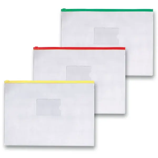 Kapsa FolderMate na zip - A4, transparentní, mix barev