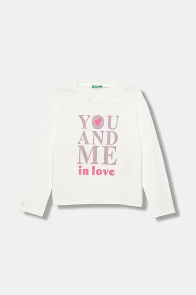 Detská bavlnená košeľa s dlhým rukávom United Colors of Benetton