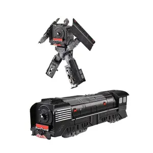 Kovový robot rozkládací lokomotiva černá