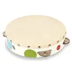 Janod Dřevěná tamburína pro děti Confetti s bubnem