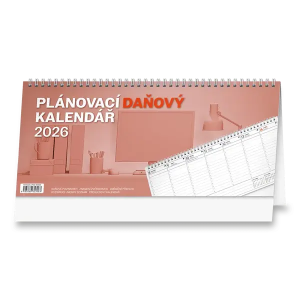 Plánovací daňový kalendář 2026 - stolní