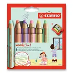 Pastelka STABILO woody 3 in 1 Pastel - 6 barev