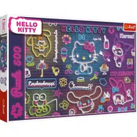Trefl Puzzle 500 Hello Kitty neonová