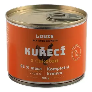 Konzerva LOUIE kuřecí s cuketou, vitamíny a minerály 200g