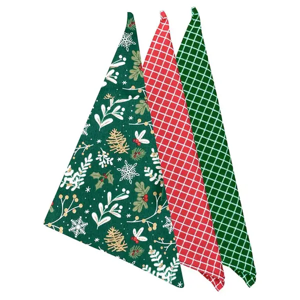 Bavlněné utěrky ZIMNÍ VĚTVIČKY 45 x 70 cm 3 ks