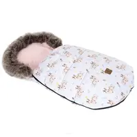 Mamo Tato Zimní fusak Lux s kožešinkou, Srnky, 50 x 100cm - růžová, béžová